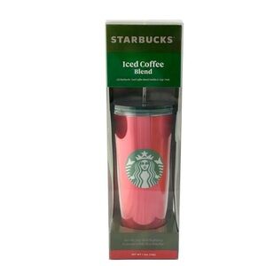 Starbucks Red Holiday Tumbler Gift Set w/ Iced Coffee K-Cup Pods –